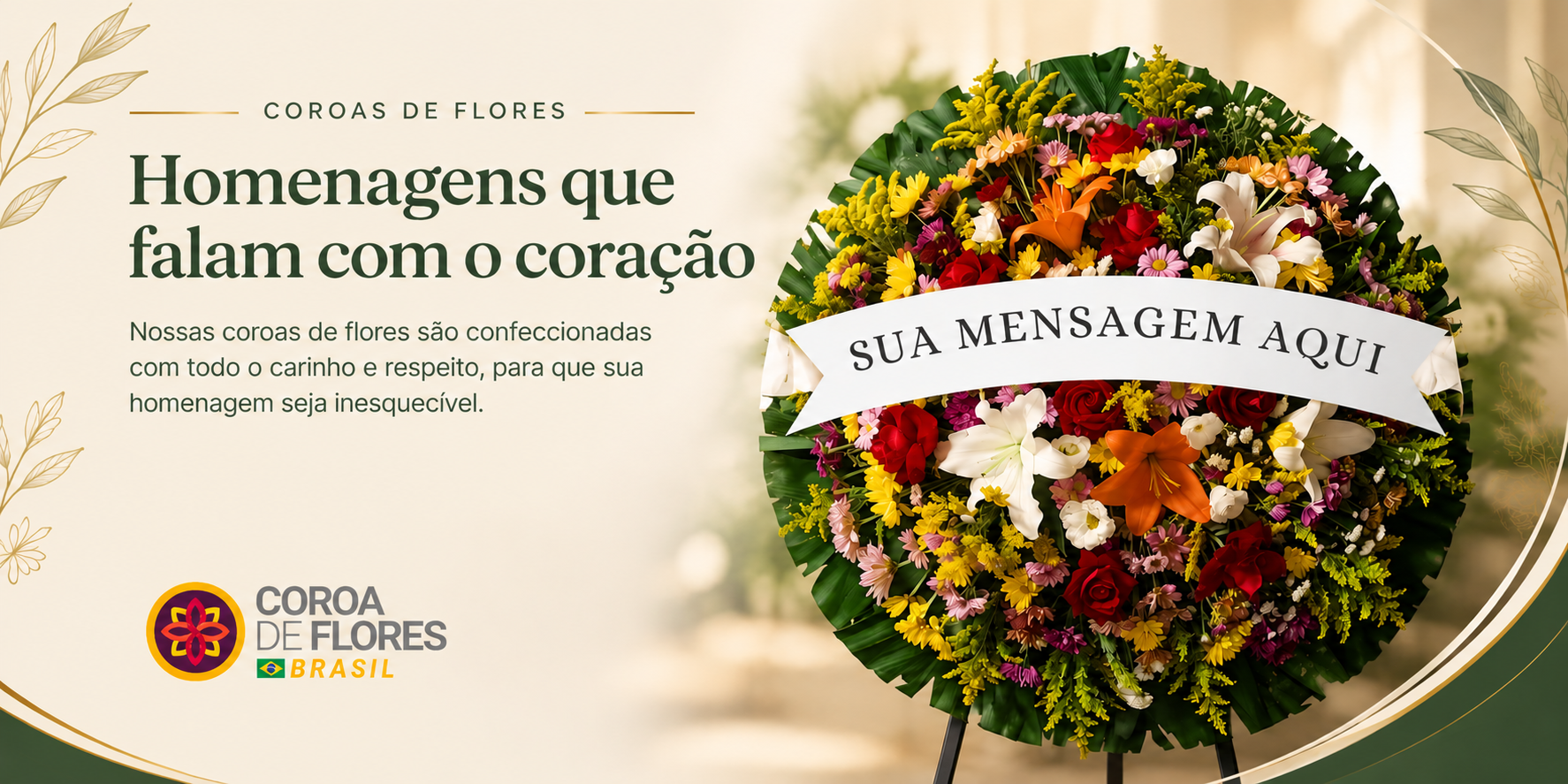 Coroa de Flores Brasil — homenagens que falam com o coração